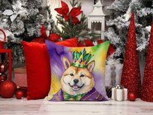 Load image into Gallery viewer, Akita King of Mardi Gras Throw Pillow - 14x14 Decorative Pillow – Art for Your Home &amp; Patio