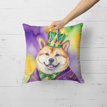 Load image into Gallery viewer, Akita King of Mardi Gras Throw Pillow