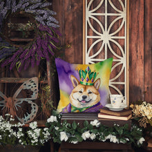 Load image into Gallery viewer, Akita King of Mardi Gras Throw Pillow
