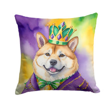 Load image into Gallery viewer, Akita King of Mardi Gras Throw Pillow