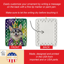 Load image into Gallery viewer, Alaskan Klee Kai King of Mardi Gras Porcelain Ornament