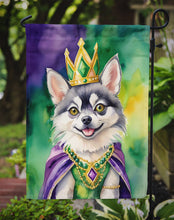 Load image into Gallery viewer, Alaskan Klee Kai King of Mardi Gras Garden Flag - Vibrant Dog-Themed Yard Decor by Caroline's Treasures