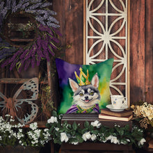 Load image into Gallery viewer, Alaskan Klee Kai King of Mardi Gras Throw Pillow