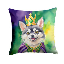 Load image into Gallery viewer, Alaskan Klee Kai King of Mardi Gras Throw Pillow