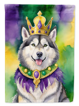 Load image into Gallery viewer, Alaskan Malamute King of Mardi Gras Garden Flag - Vibrant Dog-Themed Yard Decor by Caroline's Treasures