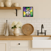 Load image into Gallery viewer, Alaskan Malamute King of Mardi Gras Framed Metal Print