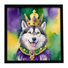 Load image into Gallery viewer, Alaskan Malamute King of Mardi Gras Framed Metal Print