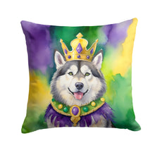 Load image into Gallery viewer, Alaskan Malamute King of Mardi Gras Throw Pillow - 14x14 Decorative Pillow – Art for Your Home &amp; Patio