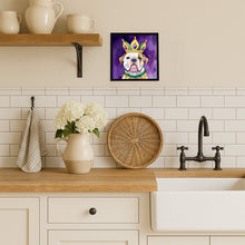 Load image into Gallery viewer, American Bulldog King of Mardi Gras Framed Metal Print