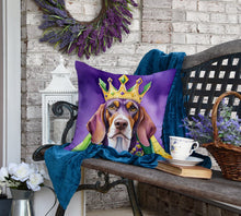 Load image into Gallery viewer, American English Coonhound King of Mardi Gras Throw Pillow