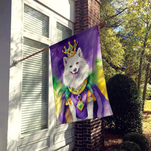Load image into Gallery viewer, American Eskimo King of Mardi Gras House Flag