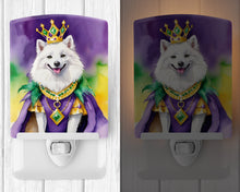 Load image into Gallery viewer, American Eskimo King of Mardi Gras Ceramic Night Light