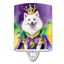 Load image into Gallery viewer, American Eskimo King of Mardi Gras Ceramic Night Light