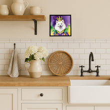 Load image into Gallery viewer, American Eskimo King of Mardi Gras Framed Metal Print