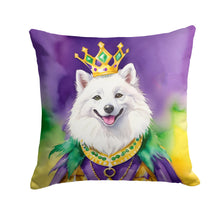 Load image into Gallery viewer, American Eskimo King of Mardi Gras Throw Pillow