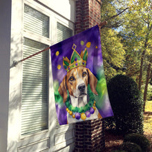 Load image into Gallery viewer, American Foxhound King of Mardi Gras House Flag