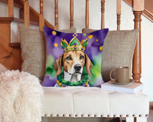 Load image into Gallery viewer, American Foxhound King of Mardi Gras Throw Pillow - 14x14 Decorative Pillow – Art for Your Home &amp; Patio