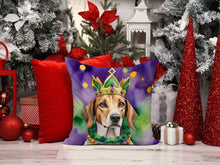 Load image into Gallery viewer, American Foxhound King of Mardi Gras Throw Pillow - 14x14 Decorative Pillow – Art for Your Home &amp; Patio