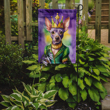 Load image into Gallery viewer, American Hairless Terrier King of Mardi Gras Garden Flag - Vibrant Dog-Themed Yard Decor by Caroline's Treasures