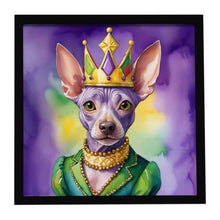 Load image into Gallery viewer, American Hairless Terrier King of Mardi Gras Framed Metal Print