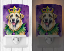 Load image into Gallery viewer, Anatolian Shepherd Dog King of Mardi Gras Ceramic Night Light