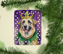 Load image into Gallery viewer, Anatolian Shepherd Dog King of Mardi Gras Porcelain Ornament