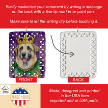 Load image into Gallery viewer, Anatolian Shepherd Dog King of Mardi Gras Porcelain Ornament