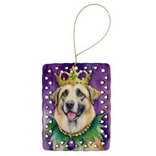 Load image into Gallery viewer, Anatolian Shepherd Dog King of Mardi Gras Porcelain Ornament