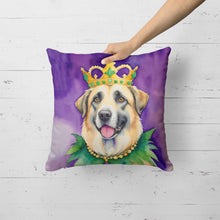 Load image into Gallery viewer, Anatolian Shepherd Dog King of Mardi Gras Throw Pillow