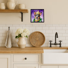 Load image into Gallery viewer, Australian Cattle Dog King of Mardi Gras Framed Metal Print