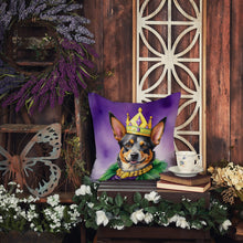 Load image into Gallery viewer, Australian Cattle Dog King of Mardi Gras Throw Pillow