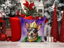 Load image into Gallery viewer, Australian Cattle Dog King of Mardi Gras Throw Pillow