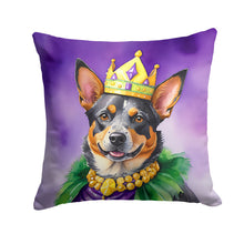 Load image into Gallery viewer, Australian Cattle Dog King of Mardi Gras Throw Pillow