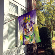 Load image into Gallery viewer, Australian Shepherd King of Mardi Gras House Flag