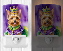 Load image into Gallery viewer, Australian Terrier King of Mardi Gras Ceramic Night Light