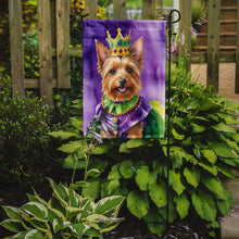 Load image into Gallery viewer, Australian Terrier King of Mardi Gras Garden Flag - Vibrant Dog-Themed Yard Decor by Caroline's Treasures
