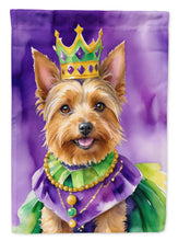 Load image into Gallery viewer, Australian Terrier King of Mardi Gras Garden Flag - Vibrant Dog-Themed Yard Decor by Caroline's Treasures