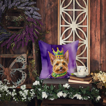 Load image into Gallery viewer, Australian Terrier King of Mardi Gras Throw Pillow