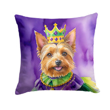 Load image into Gallery viewer, Australian Terrier King of Mardi Gras Throw Pillow