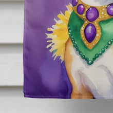 Load image into Gallery viewer, Basenji King of Mardi Gras House Flag