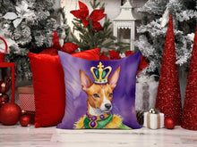 Load image into Gallery viewer, Basenji King of Mardi Gras Throw Pillow - 14x14 Decorative Pillow – Art for Your Home &amp; Patio