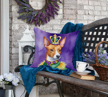 Load image into Gallery viewer, Basenji King of Mardi Gras Throw Pillow