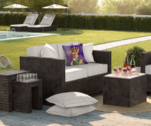 Load image into Gallery viewer, Basenji King of Mardi Gras Throw Pillow