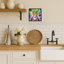 Load image into Gallery viewer, Basenji King of Mardi Gras Framed Metal Print