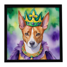 Load image into Gallery viewer, Basenji King of Mardi Gras Framed Metal Print
