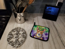 Load image into Gallery viewer, Basenji King of Mardi Gras Pot Holders - Set of 2 Decorative Kitchen Helpers | Made in the USA