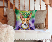 Load image into Gallery viewer, Basenji King of Mardi Gras Throw Pillow - 14x14 Decorative Pillow – Art for Your Home &amp; Patio