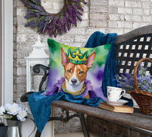 Load image into Gallery viewer, Basenji King of Mardi Gras Throw Pillow