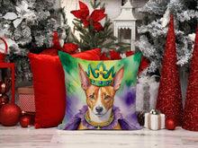 Load image into Gallery viewer, Basenji King of Mardi Gras Throw Pillow