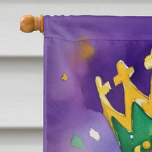Load image into Gallery viewer, Basset Hound King of Mardi Gras House Flag